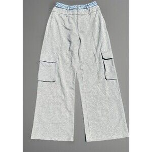 RIVIR Women's Elastic Jeans Sweats Blend‎ Y2K Baggy Size Medium